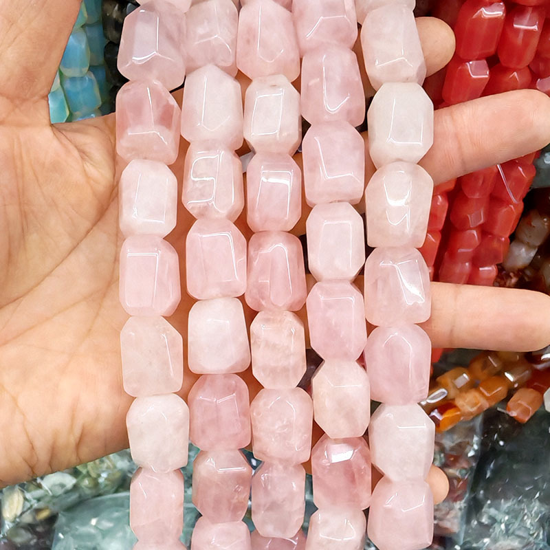 MYA3251--13*17mm Natural Rose Quartz Double-Turtle Faceted Beads