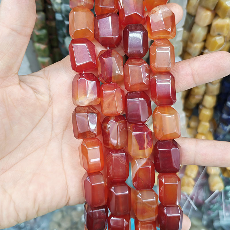 MYA3254--13*17mm Natural Red Agate Double Turtle Faceted Beads
