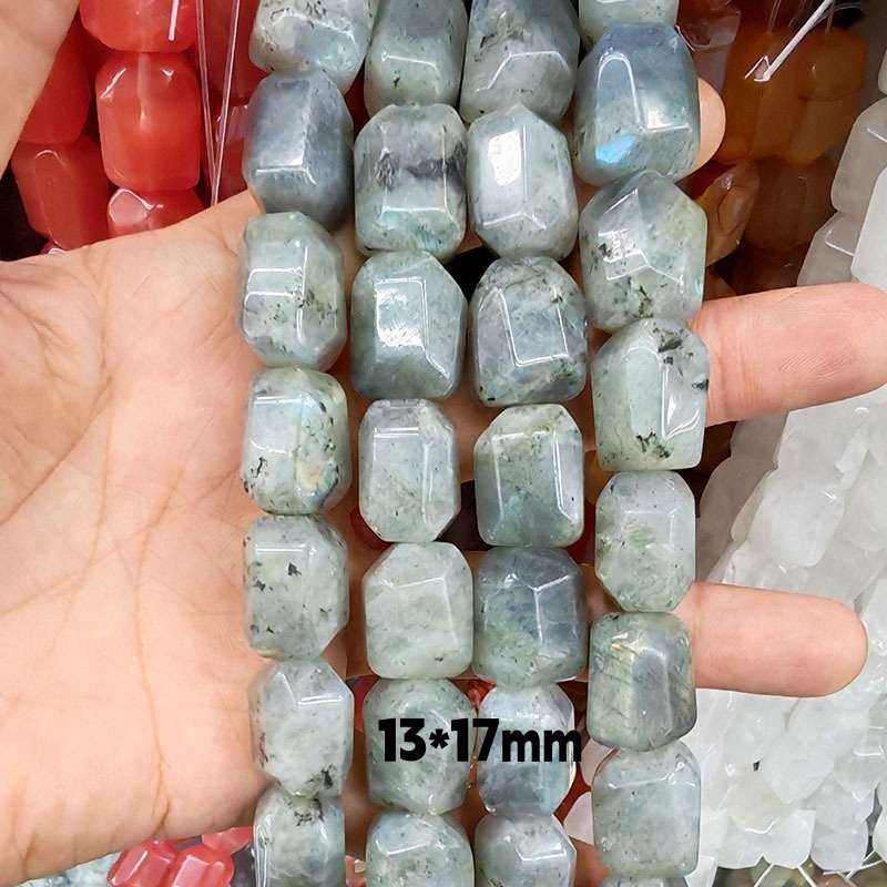 MYA3258--13*17mm Natural Labradorite Double Tortoise Faceted Beads