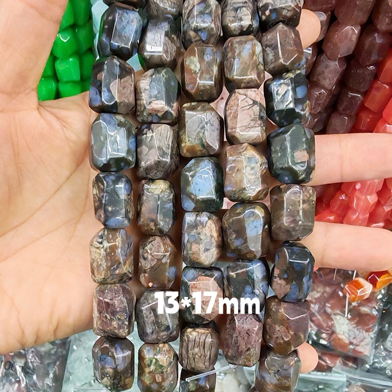 MYA3259--13*17mm Natural Blue Gemstone Double Turtle Faceted Beads