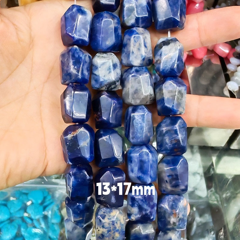 MYA3260--13*17mm Natural Sodalite Double Turtle Faceted Beads