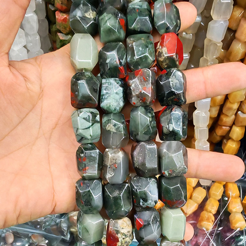 MYA3261--13*17mm Natural Dragon Blood Stone Double Turtle Faceted Beads