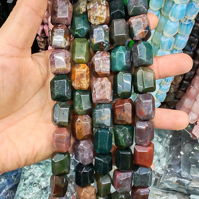 MYA3264--13*17mm Natural Indian Agate Double Turtle Faceted Beads
