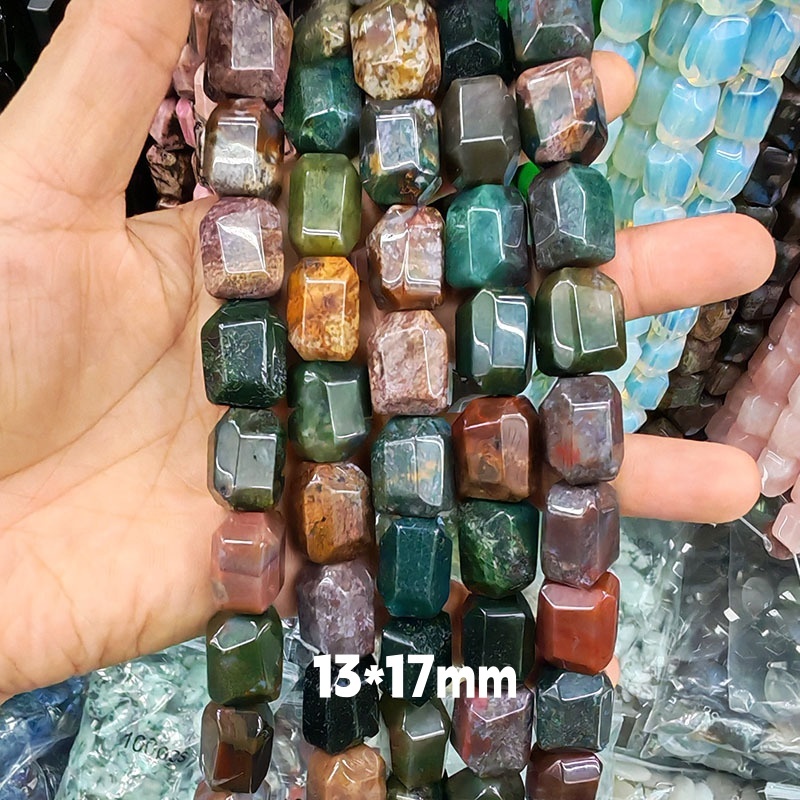 MYA3264--13*17mm Natural Indian Agate Double Turtle Faceted Beads