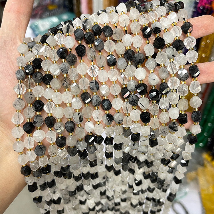 Twisted Faceted Crystal Beads