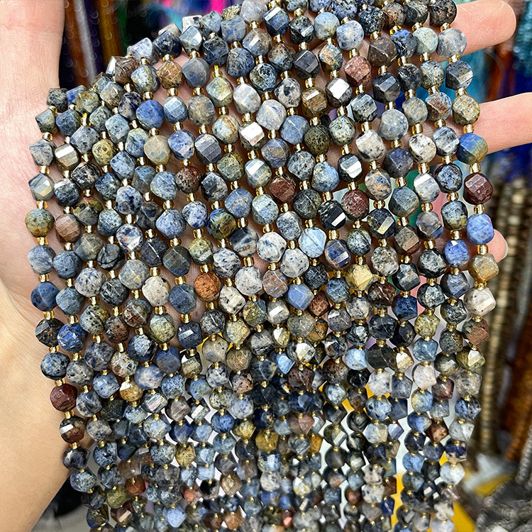 Twisted Faceted Natural Crystal Beads