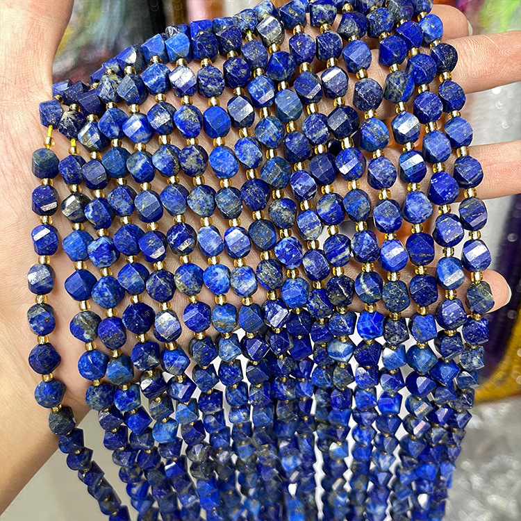 Twisted Faceted Natural Crystal Beads