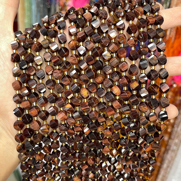 Twisted Faceted Natural Crystal Bead