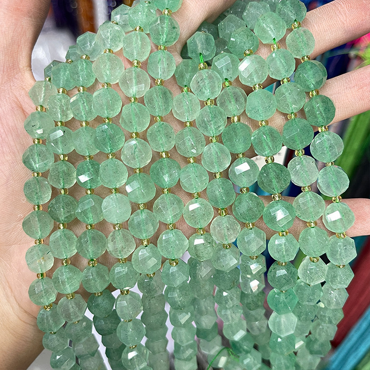 Twisted Faceted Natural Crystal Beads