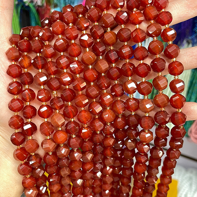 Twisted Faceted Natural Crystal Bead