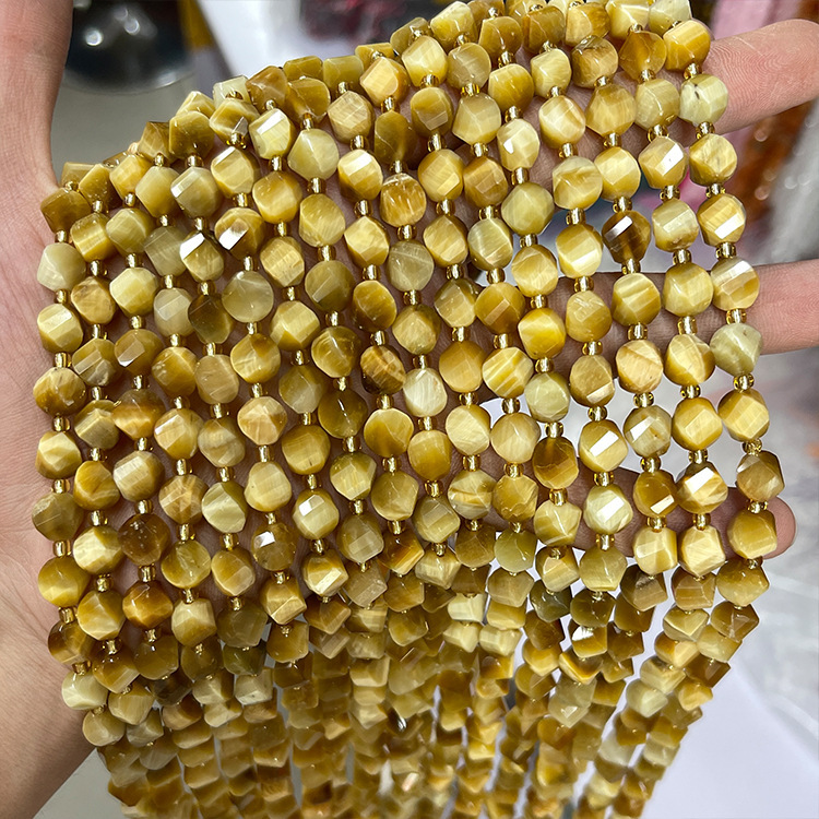 Twisted Faceted Natural Crystal Beads