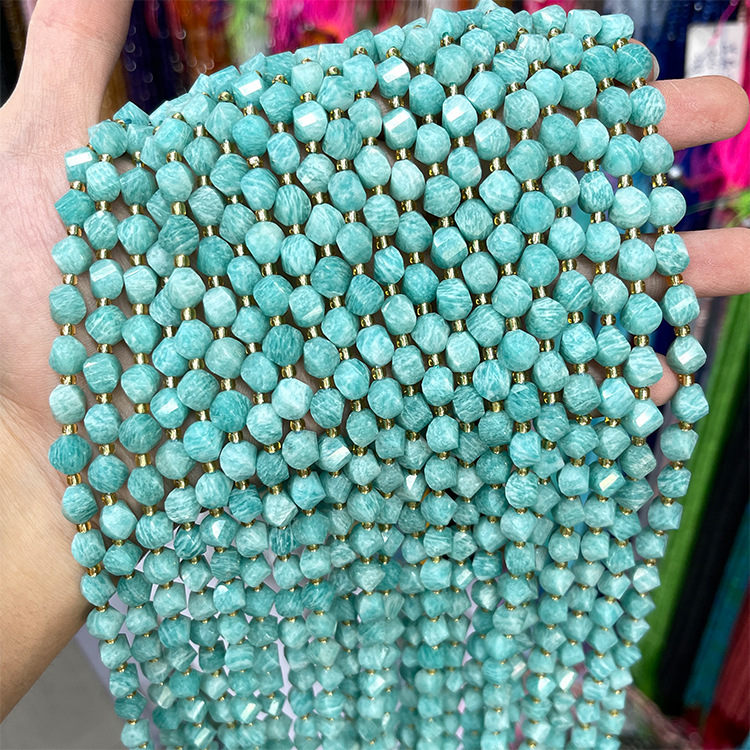 Twisted Faceted Natural Crystal Beads