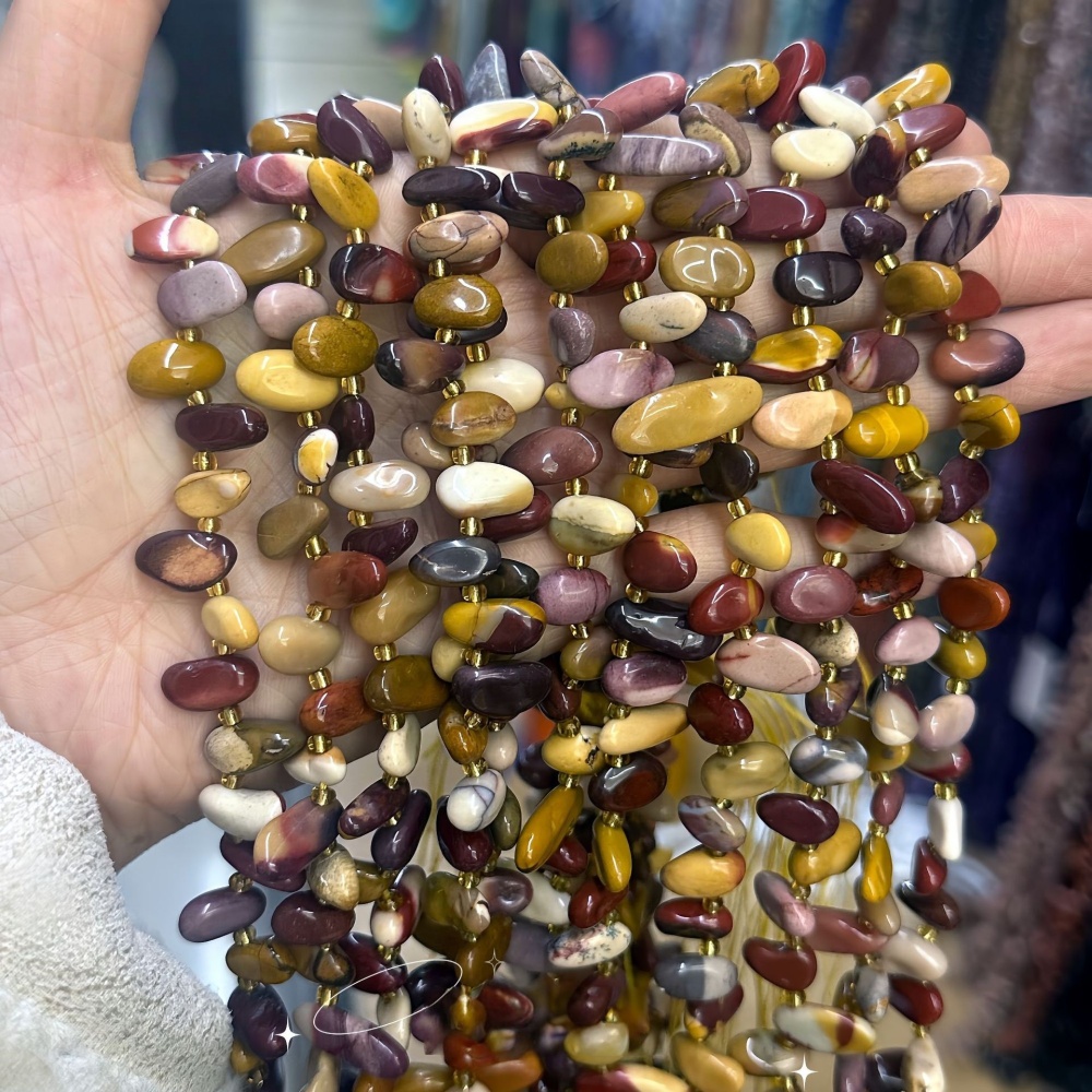 MYA3347--7-16mm Natural Egg Yolk Teardrop-Shaped Long Tooth Beads