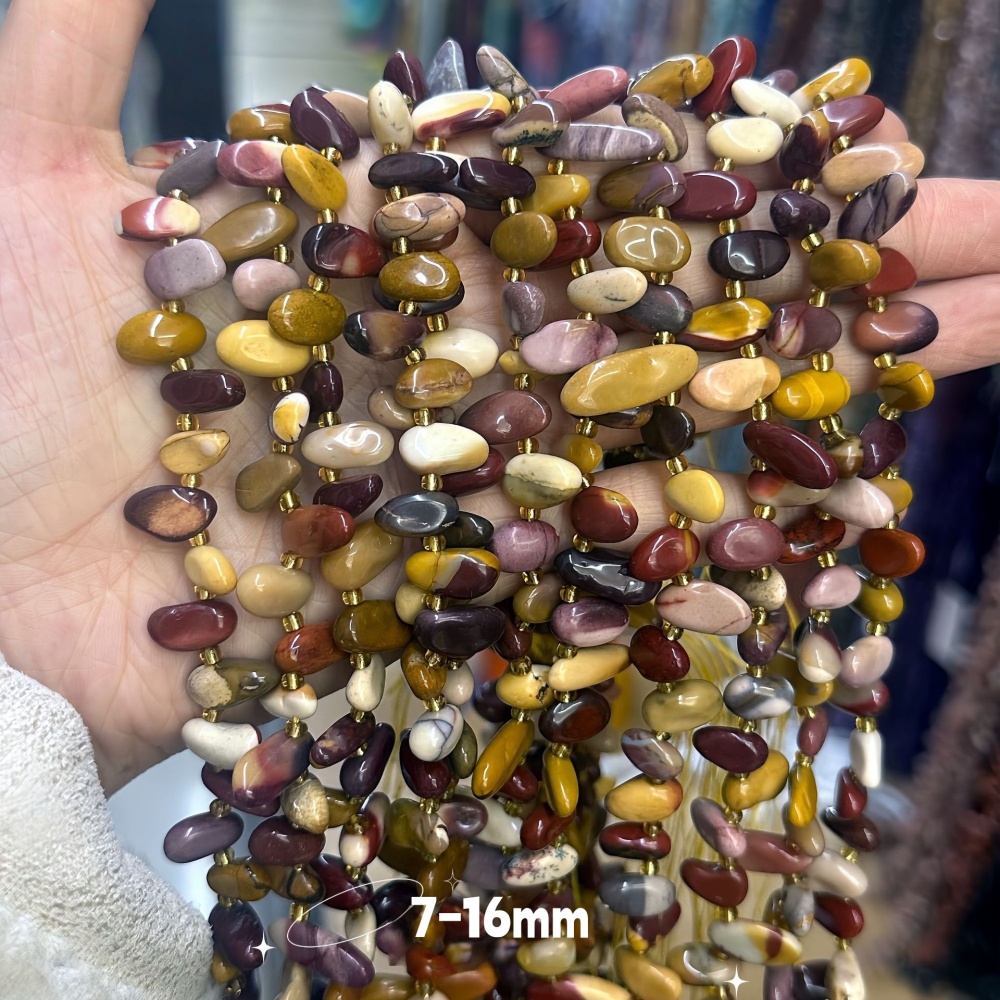 MYA3347--7-16mm Natural Egg Yolk Teardrop-Shaped Long Tooth Beads