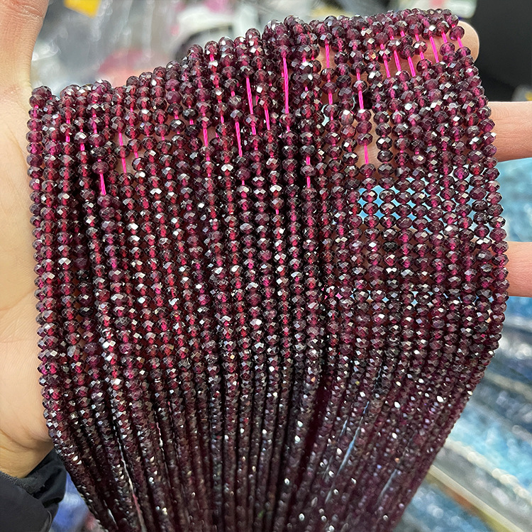 3*4mm Natural Stone Abacus Faceted Beads