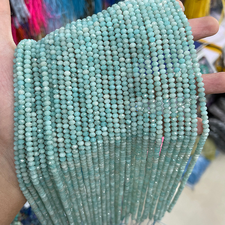 3*4mm Natural Stone Abacus Faceted Beads