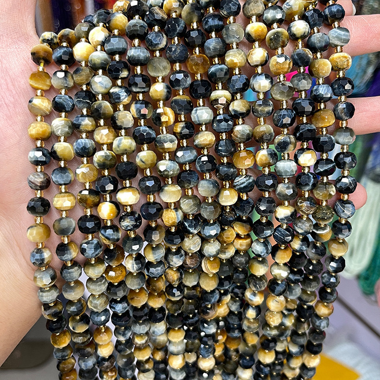 5*8mm Natural Stone Abacus Faceted Flat Bead