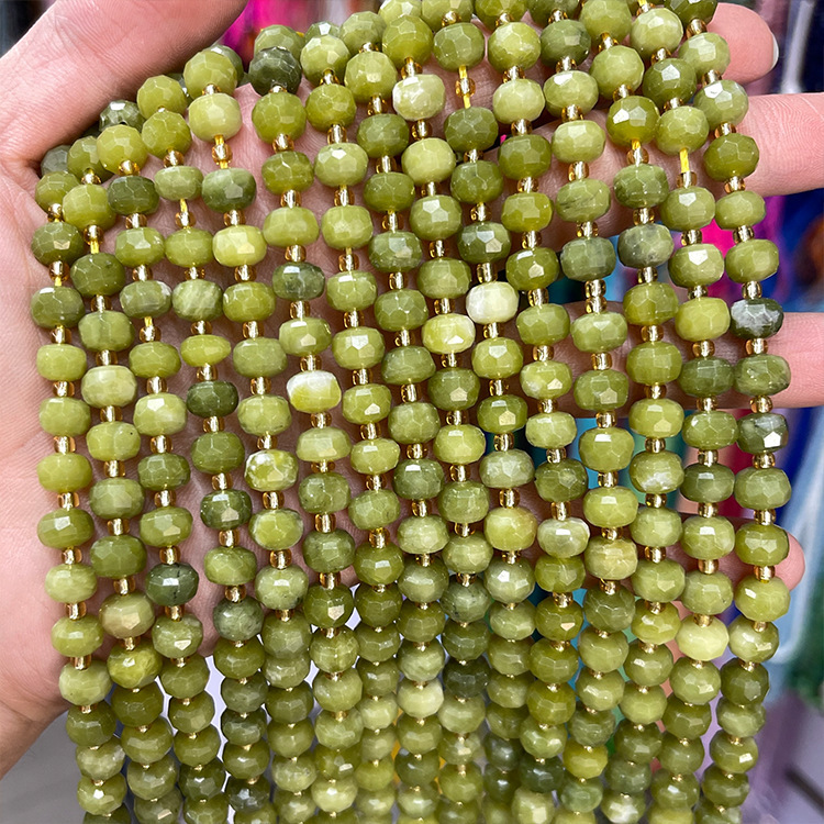 5*8mm Natural Stone Abacus Faceted Flat Bead