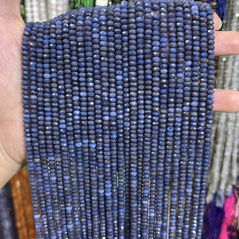 Natural Sapphire Abacus-Shaped Flat Bead