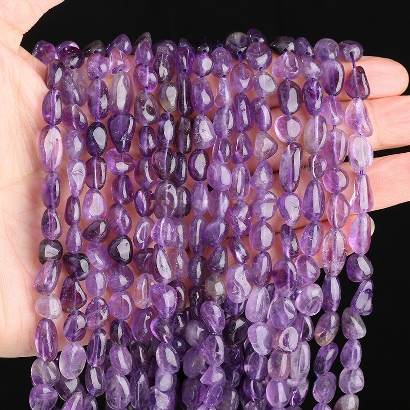 MYA3433--6-8mm Natural Amethyst Irregular Shaped Beads
