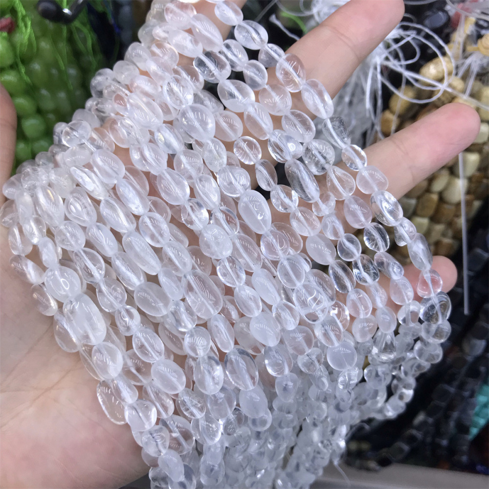 MYA3392--5-7mm Natural Clear Quartz Irregularly Shaped Beads