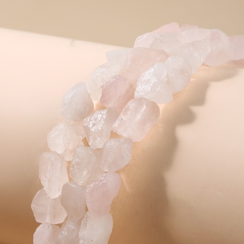 MYA3464--8-13mm Natural Rose Quartz Rough Beads