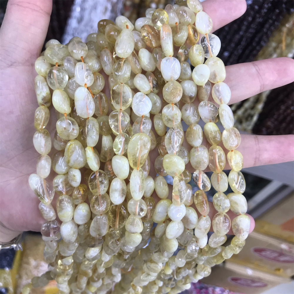 MYA3401--8-10mm Natural Citrine Irregularly Shaped Beads