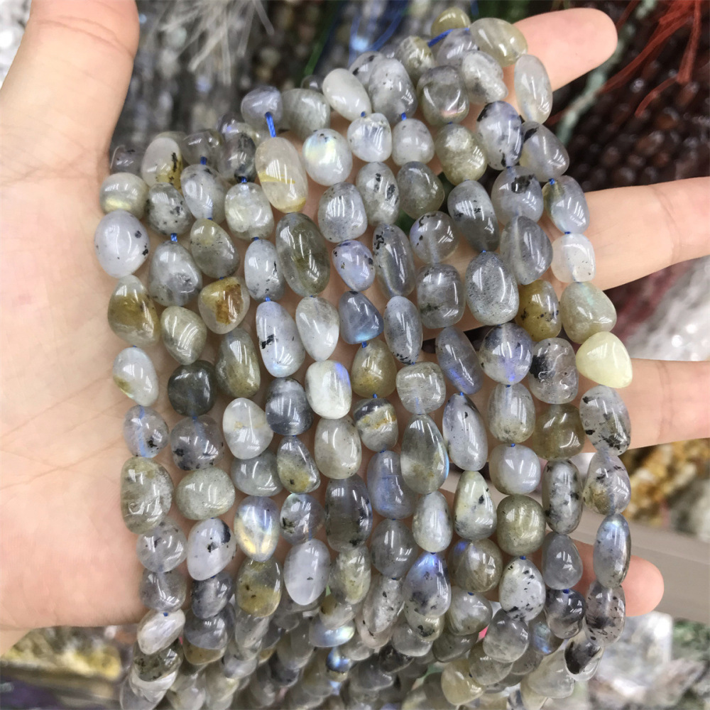 MYA3408--8-10mm Natural Labradorite Irregularly Shaped Beads