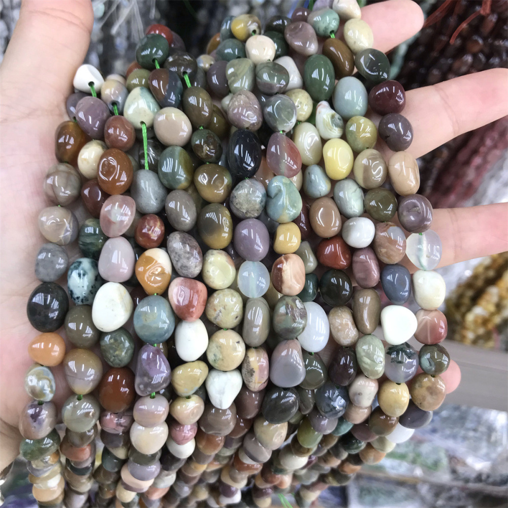 MYA3409--8-10mm Natural Alashan Stone Irregularly Shaped Beads