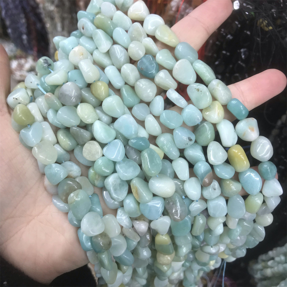 MYA3416--8-10mm Natural Amazonite Irregularly Shaped Beads