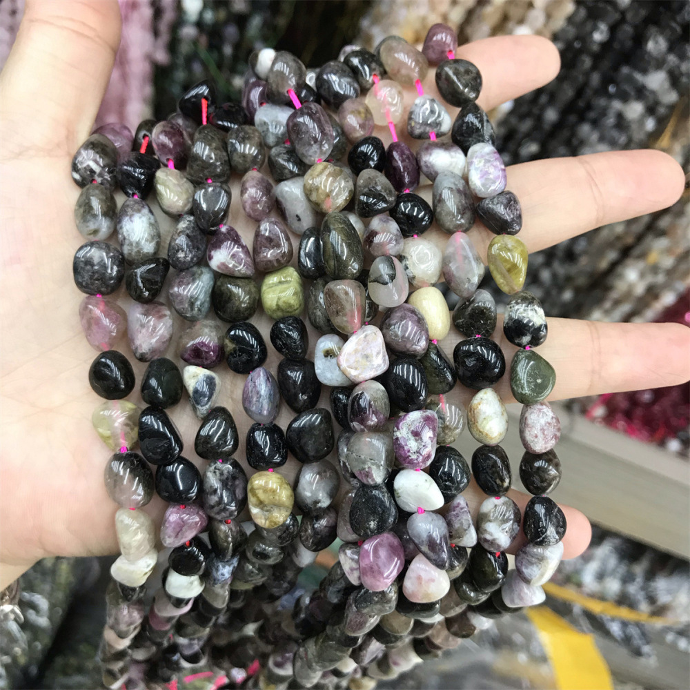 MYA3423--8-10mm Natural Tourmaline Irregularly Shaped Beads