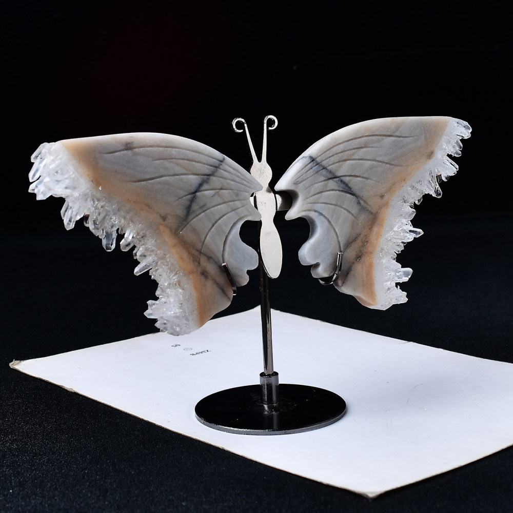 Natural Crystal Cluster Butterfly Crystal Ornament