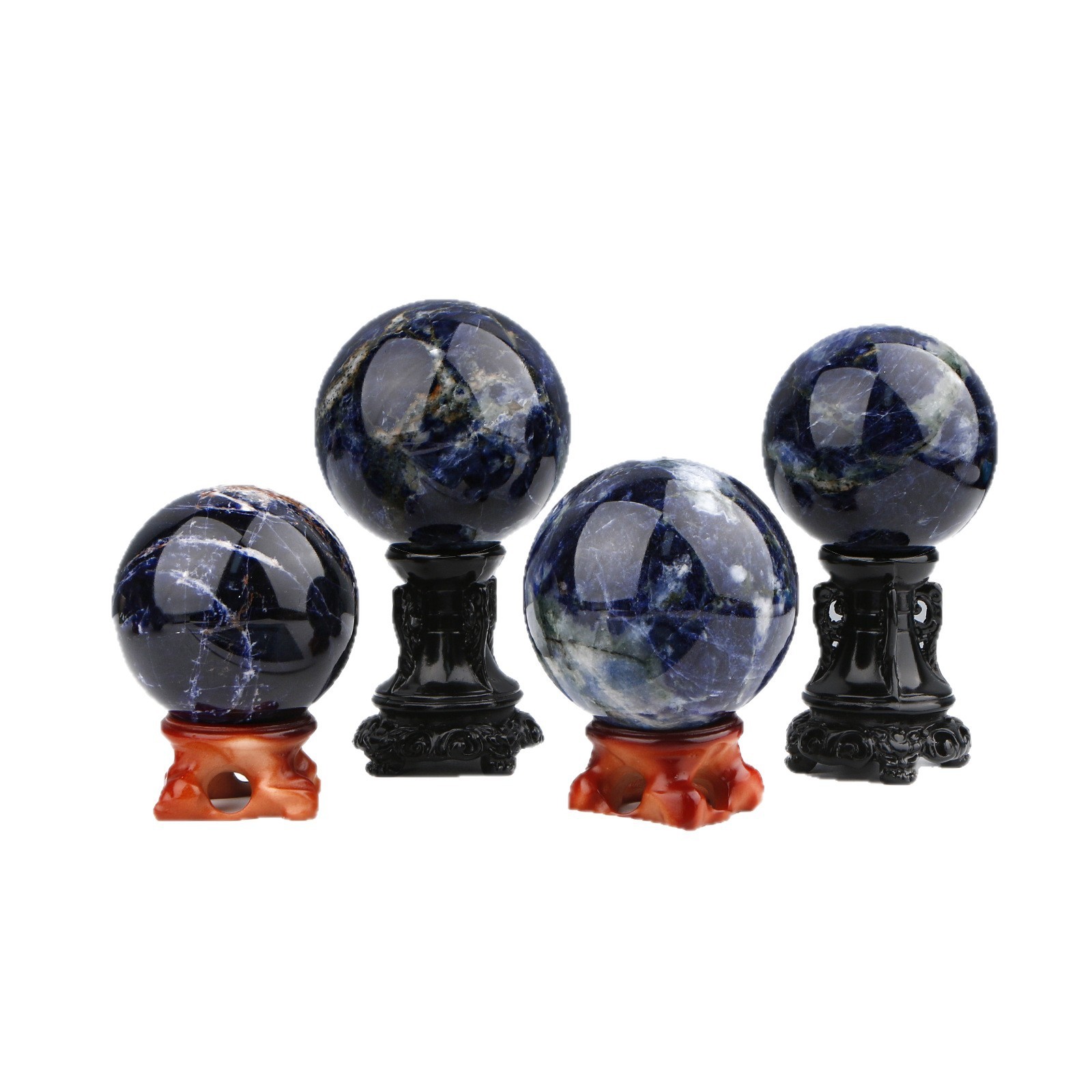 Natural Sodalite Crystal Ball Ornament