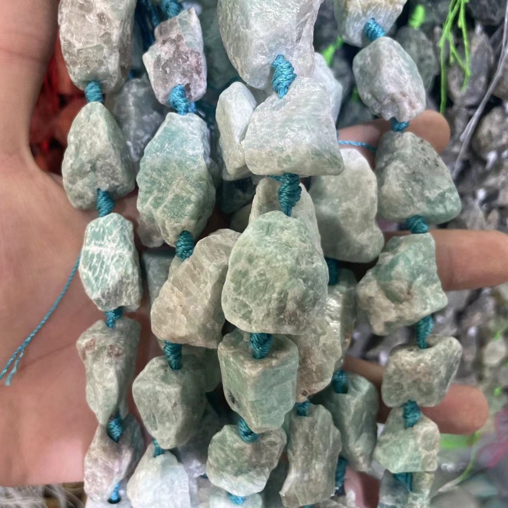 MYA3549--20x30mm Natural Amazonite Irregular Raw Beads