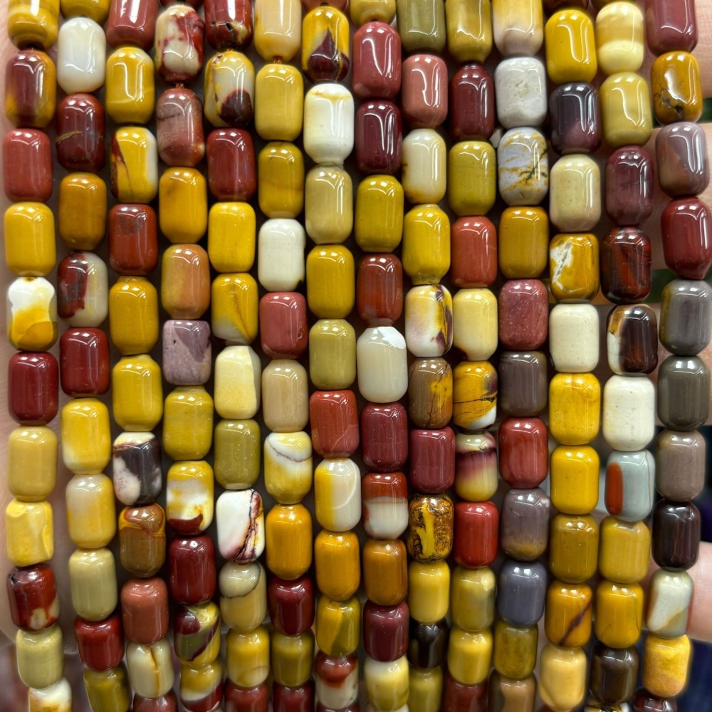 MYA3602--6x9mm Natural Eggshell Barrel Bead (Cylindrical)