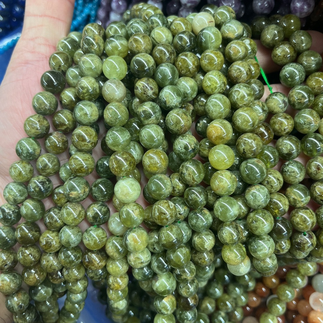MYA3653--Natural tsavorite green garnet beads suitable for DIY
