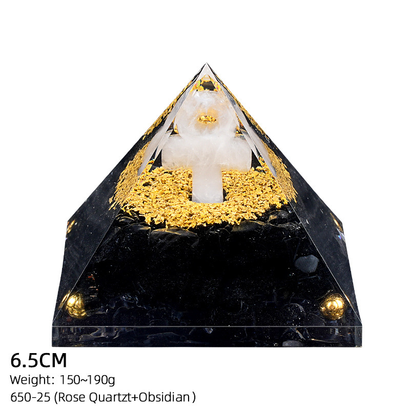 6.5cm Natural Crystal Pyramid Desktop Ornament