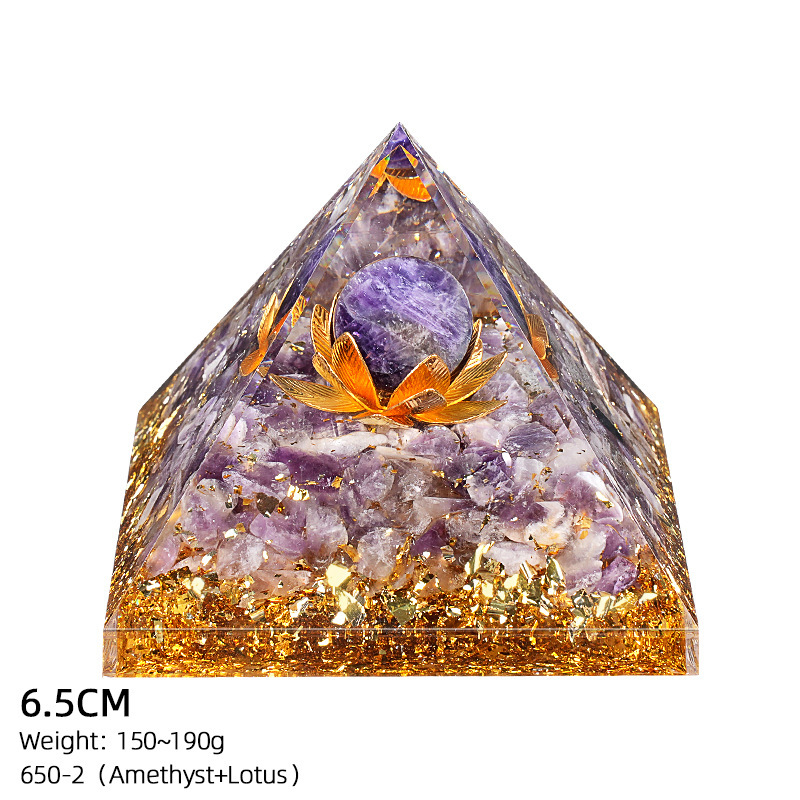 6.5cm Natural Crystal Pyramid Desktop Ornament