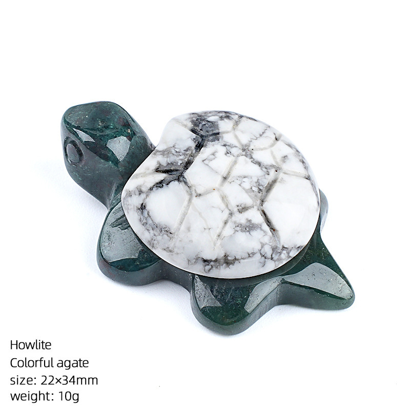 22*34mm Natural Crystal Turtle Ornament