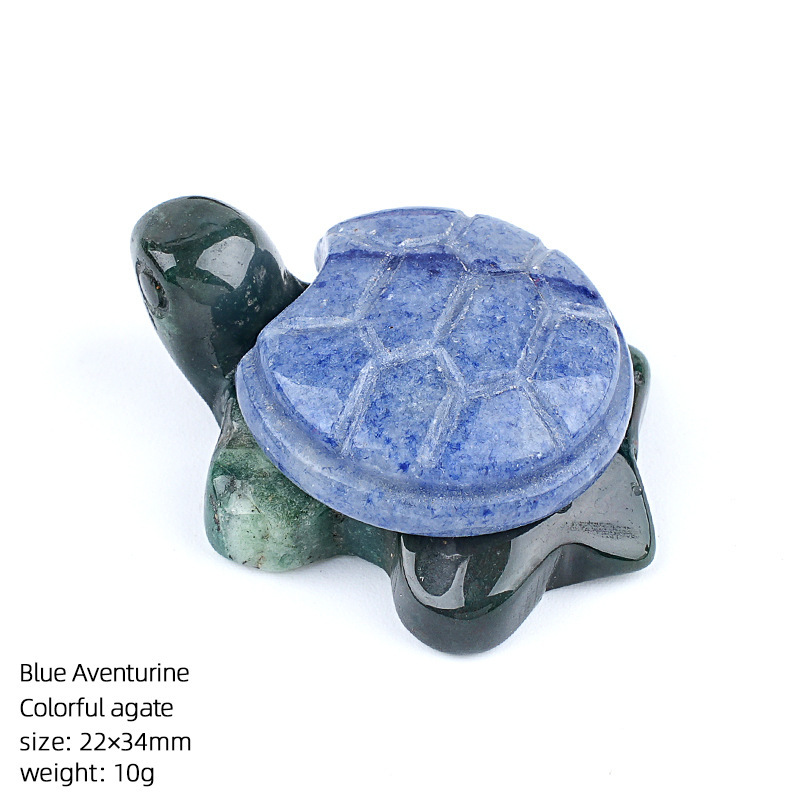 22*34mm Natural Crystal Turtle Ornament