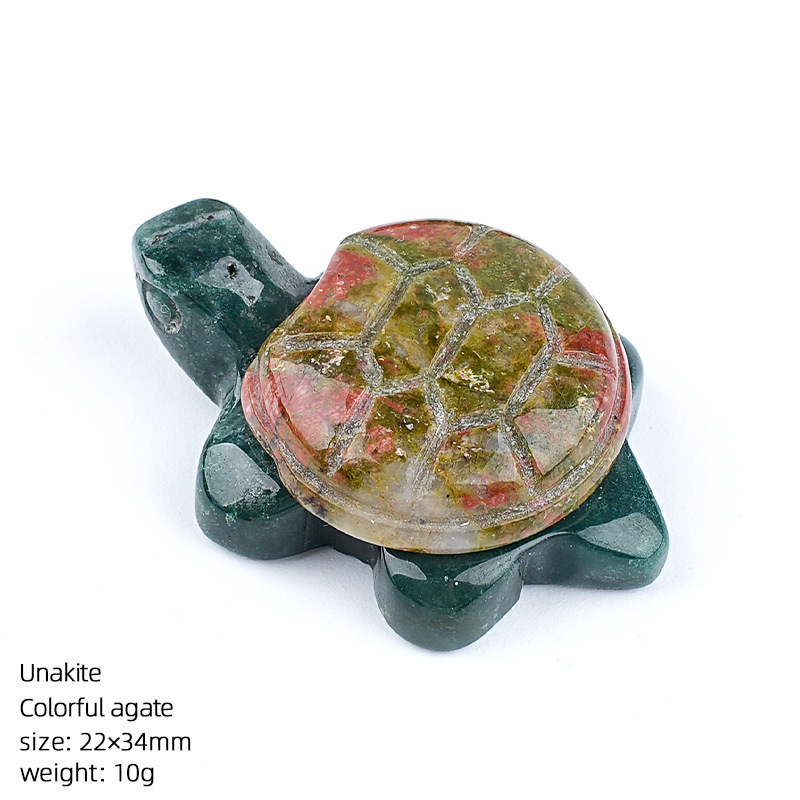 22*34mm Natural Crystal Turtle Ornament