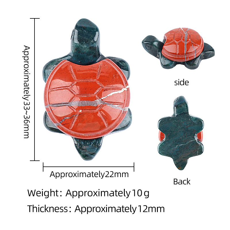 22*34mm Natural Crystal Turtle Ornament