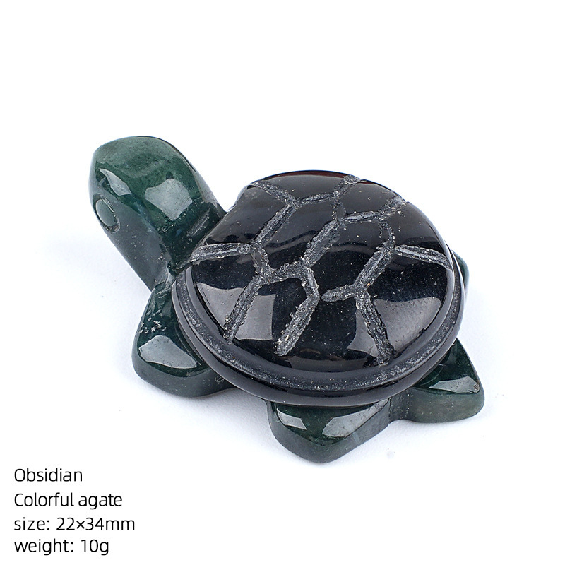 22*34mm Natural Crystal Turtle Ornament