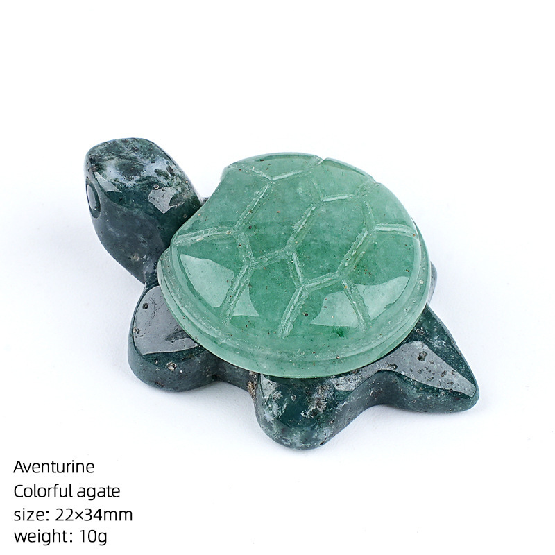 22*34mm Natural Crystal Turtle Ornament