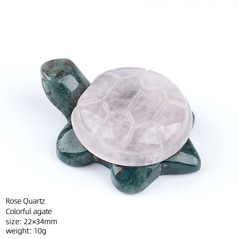 22*34mm Natural Crystal Turtle Ornament