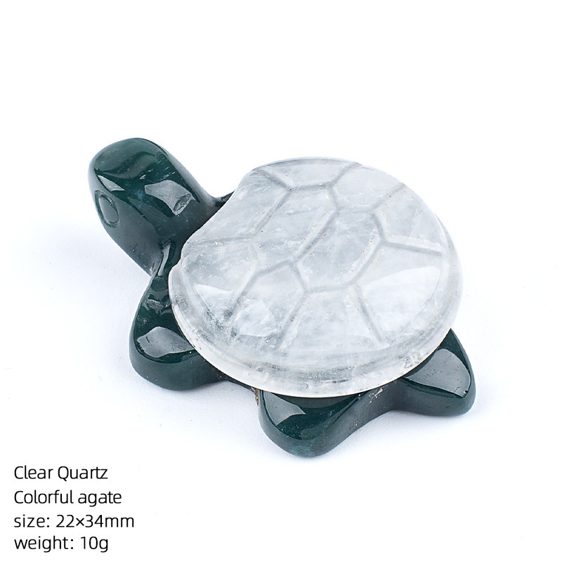 22*34mm Natural Crystal Turtle Ornament
