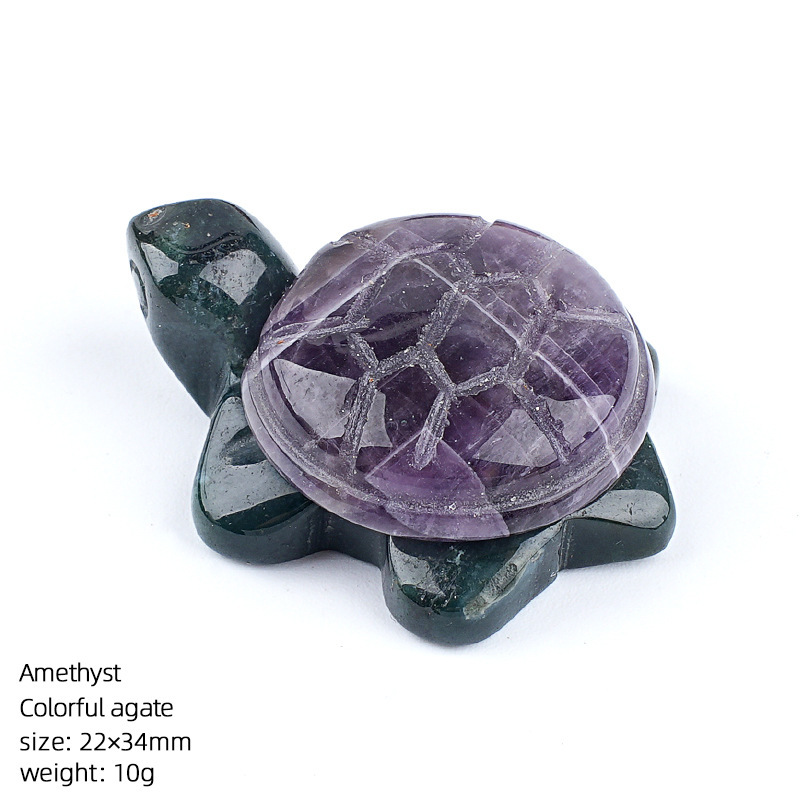 22*34mm Natural Crystal Turtle Ornament