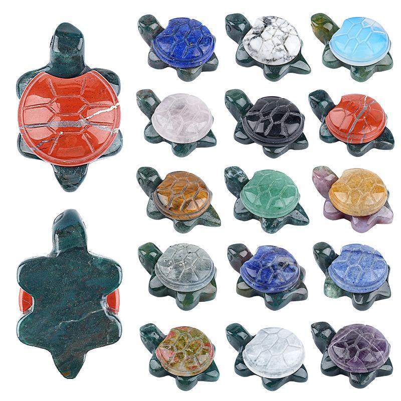 22*34mm Natural Crystal Turtle Ornament