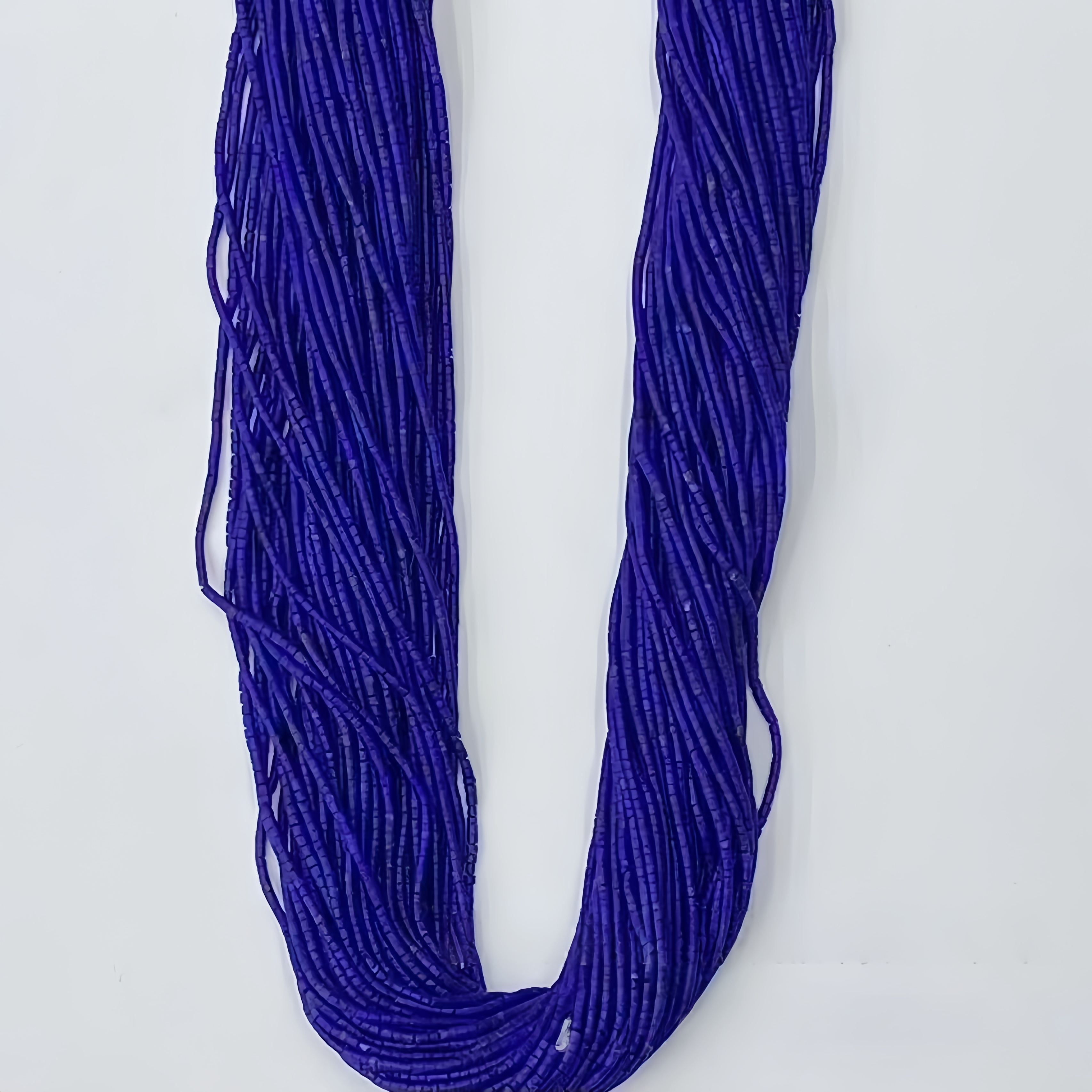 MYA4290--1.2mm Natural Lapis Lazuli Round Tube Beads
