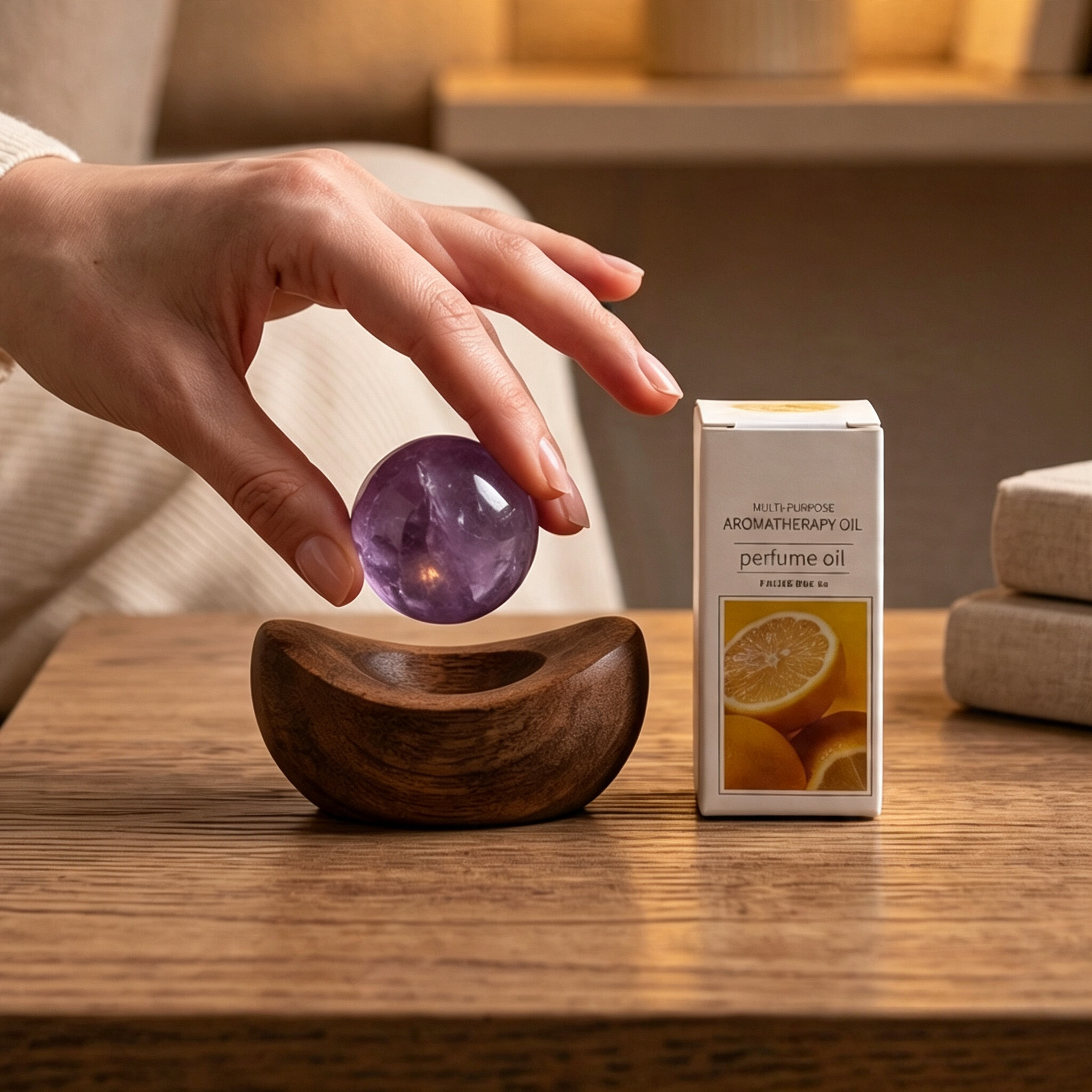 Natural Crystal Ball Diffuser Stone